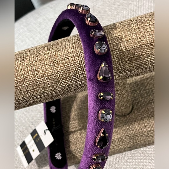 LELE SADOUGHI NWT AUTHENTIC CANDY JEWELED VELVET & AMETHYST...